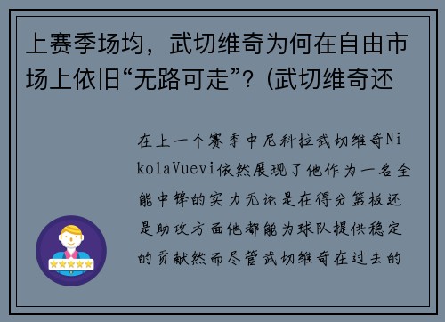 上赛季场均，武切维奇为何在自由市场上依旧“无路可走”？(武切维奇还能涨吗)