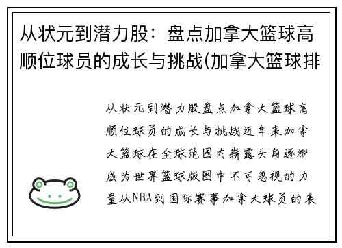 从状元到潜力股：盘点加拿大篮球高顺位球员的成长与挑战(加拿大篮球排名)